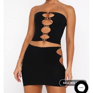 White Fox mini skirt set